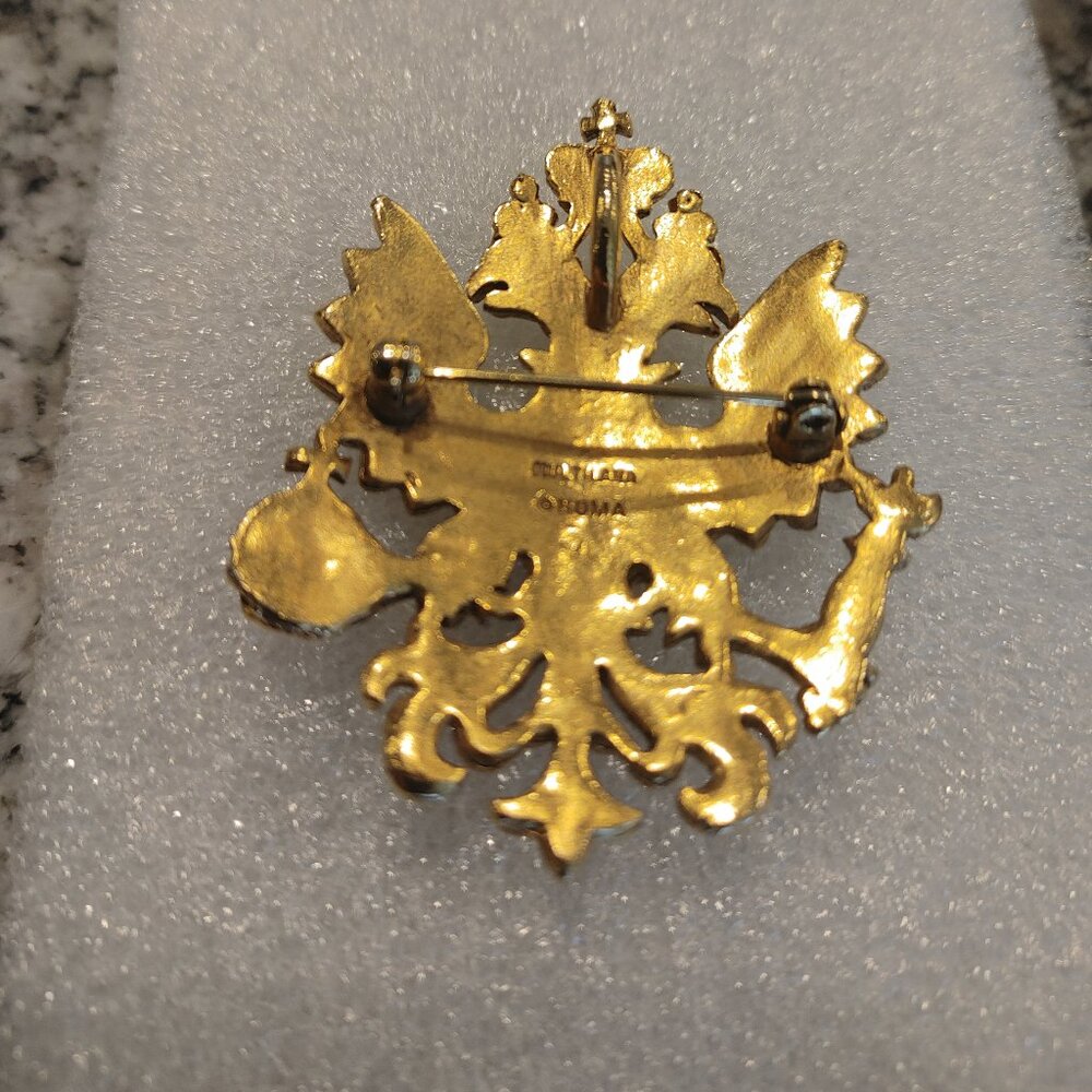 Imperial Eagle brooch / Pendant, Signed - Picture 13 of 16